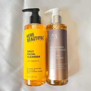 Morning + evening facial cleanser bundle
